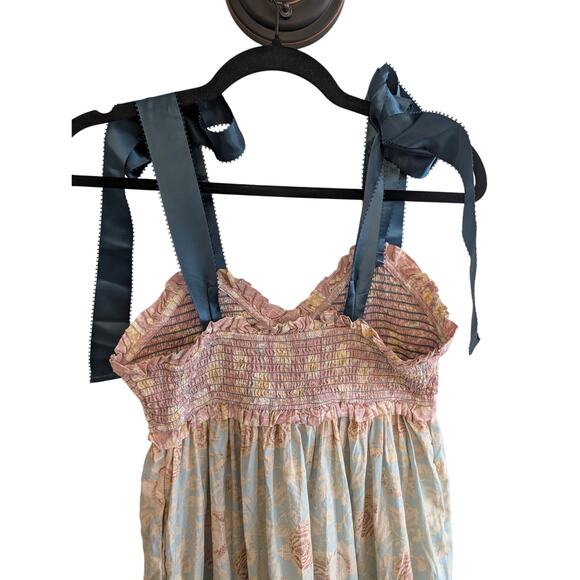 Free People Women's Bluebell Mixed Print Cotton Maxi Dress Antique Combo Size S - Picture 6 of 15